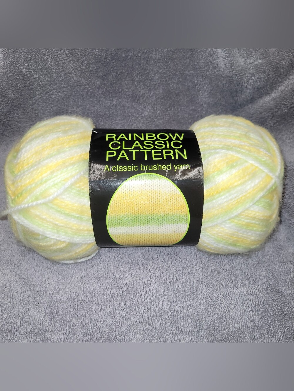 Sensations Yellow Lime Green Baby Yarn 8oz Acrylic Worsted Medium 4